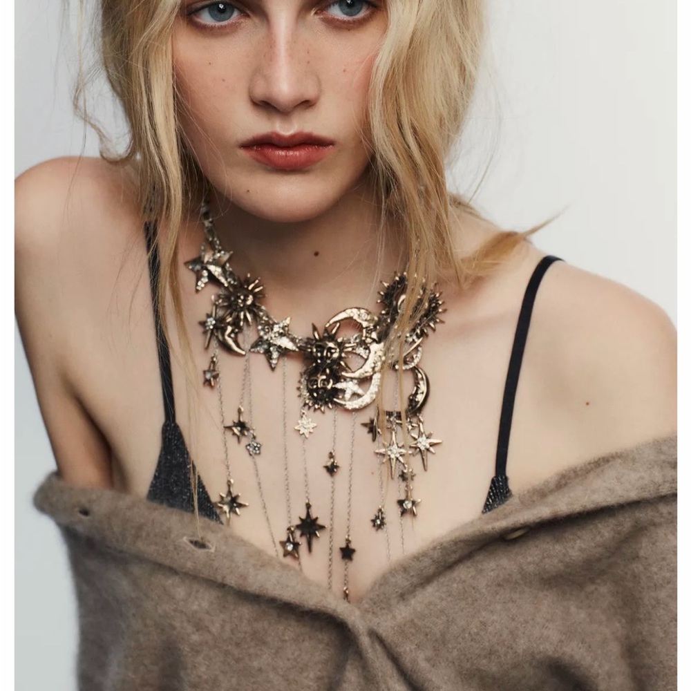 DISO Zara metal moon and stars necklace